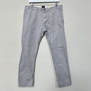 J Crew Pants Men's 34x30 Gray Broken In 484 Chino Slacks Casual Flat Front